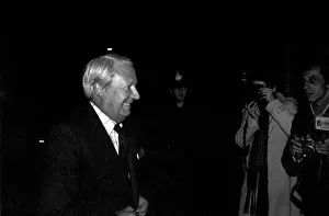 Voting Prints: Current Conservative Party leader Edward Heath arrives for a debate on the leadership of
