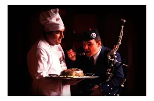 Haggis Prints: Curried Haggis dish September 1998 Piper Stephen Young tries new curry dish of