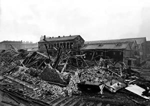 Tracks Prints: Curzon Street station in Birmingham undergoes some demolition work. January 1966