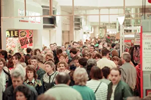 Customers pack Merry Hill Shopping Centre in Brierley Hill, first day of Christmas Sales