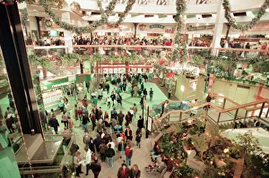 Customers pack Merry Hill Shopping Centre in Brierley Hill, first day of Christmas Sales