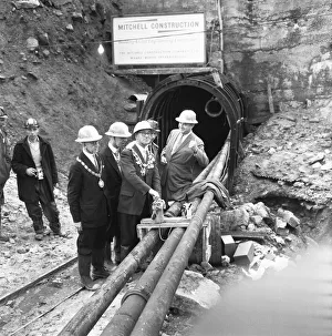 Building Site Prints: Cutting through 1, 140 foot high Manshead Hill was completed when the Mayor of Wakefield