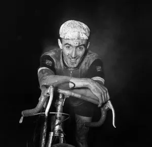 Rider Prints: Cycling Cross Country Championship winner Paddy Hoban pauses for breath after crossing