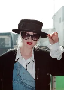 Cyndi Lauper american singer songwriter arrives at London Heathrow Airport (from Milan