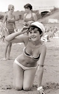 Camp Prints: Czech workers at BritainOs Butlins Camp Barry Women Holidaymakers wearing swimming