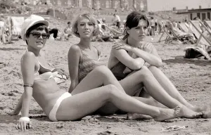 00085 Prints: Czech workers at Britains Butlins Camp Barry Women Holidaymakers