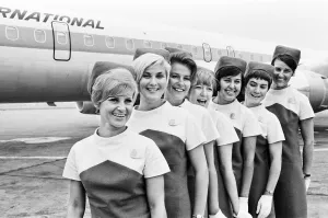 The D. C. 8 61F on the apron at Heathrow this morning. 24th June 1967