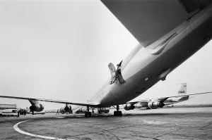 00456 Prints: The D. C. 8 61F on the apron at Heathrow this morning. 24th June 1967