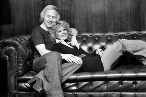 D. J. David Hamilton (33) and girlfriend Angela Downing (21). April 1975 75-1733-002
