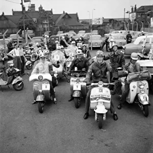 D. M. Scooter Realists: Southern competitors in the Daily Mirror Scooter Rally at Sywell