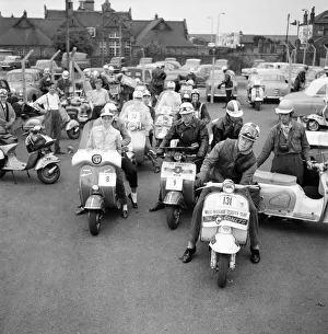 D. M. Scooter Realists: Southern competitors in the Daily Mirror Scooter Rally at Sywell