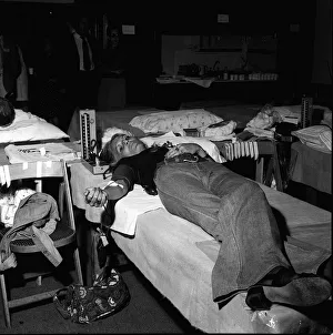 Religion And Worship Prints: Dahlia Lavi actress giving blood for Israeli forces Oct 1973 at a London synagogue