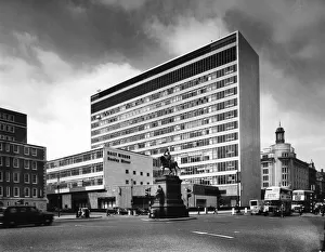 The Daily Mirror building on Holborn Circus in London Circa 1960
