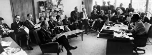 Daily Mirror editorial staff meeting with the Editor Lee Howard Also