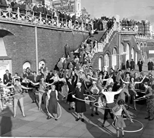 Hula Hoop Prints: The Daily Mirror Hula Hoop girls went through a super-hooper workout for their appearance