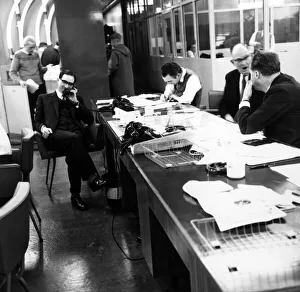 00484 Prints: Daily Mirror Offices, Holborn, London, 1961. Newsroom