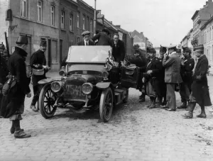 Espionage Prints: Daily Mirror reporters and photographers seen here being questioned by soldiers of