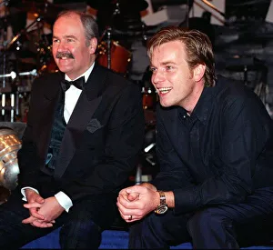 Daily Record Editor Terry Quinn with Ewan McGregor February 1998 Scottish Film