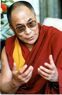 The Dalai Lama, the Tibetan spirtual leader at the Egerton Grey Hotel at Porthkerry