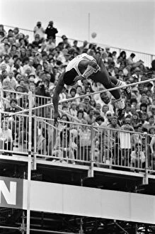 Sporting Collection: Daley Thompson competing in the pole vault during the Commonwealth Games