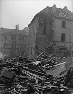 01466 Prints: Damage to Erdington House hospital following a raid on the city. 21st October 1940