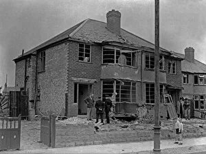 House Prints: Damage to a house in Pype Hayes, Erdington, Birmingham. This was the first air raid