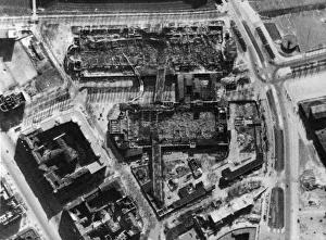 Germany Prints: Damage to two large exhibition buildings in the Charlottenburg Fairgrounds