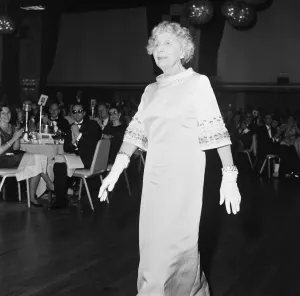 Award Ceremonies Prints: Dame Edith Evans after receiving her award for The Whisperers at the 1968 BAFTA film