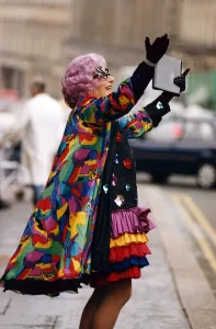 00586 Prints: Dame Edna Everage aka Barry Humphries visits Newcastle. 28th November 1995