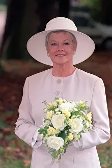 00146 Prints: Dame Judi Dench September 1993 Pictured during Wedding Scene of As Time Goes By TV