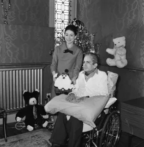 Dame Margot Fonteyn with her husband Dr Roberto Arias who has not been out of hospital