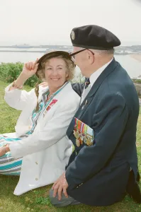 01104 Prints: Dame Vera Lynn opens English Heritage Hellfire Corner at Dover Castle, Kent. England