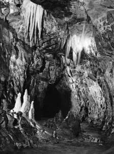 Underground Prints: Dan-yr-Ogof caves, the popular tourist attraction in the Brecon Beacons National Park in