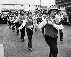 Parade Prints: A dancer from the Gorton Morris Men steps out in style during the Lord Mayors procession