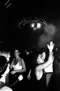 Dancers in the Hacienda Club in Manchester celebrate its 10th Anniversary May