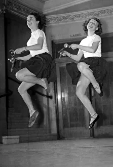 Dancers Maureen Carter and Jose Hull rehearsing their routine November 1951