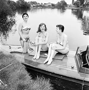Dancers Pauline Barry, Carol Booth and Angie Curtis seen here modelling the latest