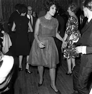 Dances The Twist. Alma Cogan dancing at The Hungaria Restaurant in Lower Regent Street