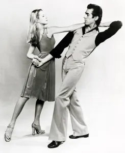 High Heels Prints: Dancing 2 dancers demonstrate the dance the Tango Hustle from the film Saturday Night