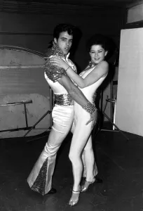 01228 Prints: Dancing - Dancers - Disco Samuel Giovino and Lucia Catti contestants of World Disco