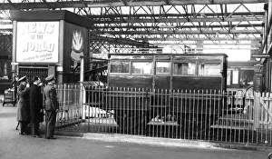 Railings Prints: The Dandy a horse drawn tram in Carlisle Station on 12 November 1959