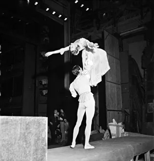 Danish ballet. Hot work for Romeo. Frank Schaufuss who plays the part of Romeo