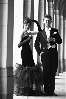 00969 Prints: Two darlings of the deb set offer a toast to fashion as they prepared for a night of