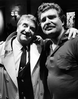 Leeds Prints: Darren Nesbit, actor, with Peter Adamson - July 1984 at Leeds Grand Theatre