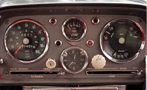 Classic Prints: Dashboard Hillman car dials gauges October 1997 Dashboard dials