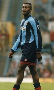 Dave Bennett, former Coventry City footballer plays in the David Busst testimonial match