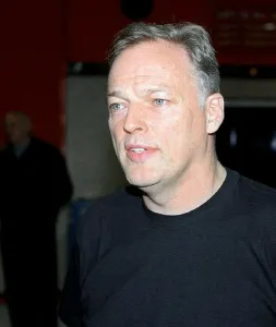 Dave Gilmour of pop group Pink Floyd at press conference before tonights show