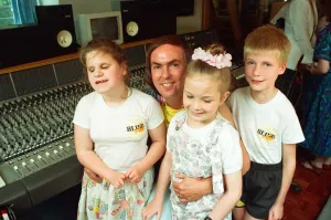 Fundraising Prints: Dave Hill, guitarist from Slade, at Rich Bitch recording studios in Selly Oak recording a
