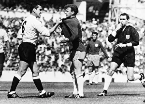 Dave Mackay footballer plays for Spurs V Leeds Utd He grabs Billy Bremner by the Shirt