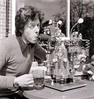 Inventor Prints: Dave Trotman designer from Southampton with his pint of beer tester it dispenses beer a
